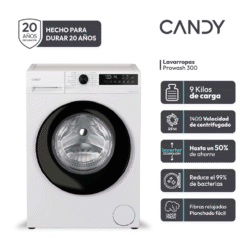 Lavarropas Automático Candy Inverter 9 kg 1400 rpm