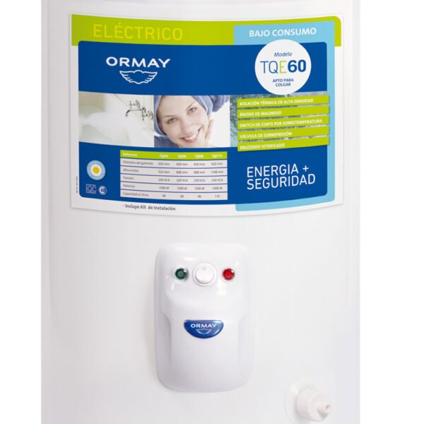 Termotanque Ormay 60 Lts Eléctrico Dual